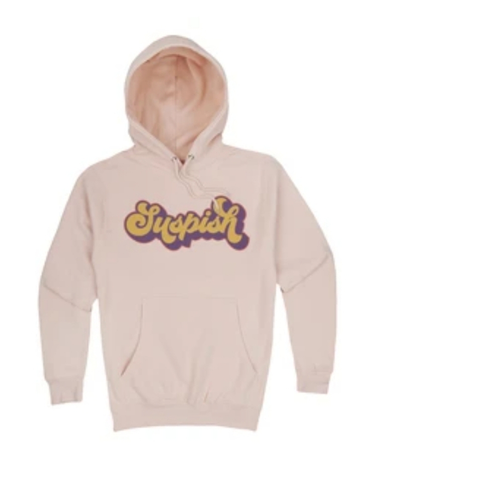 Pink Hoodie with Supish Graphic